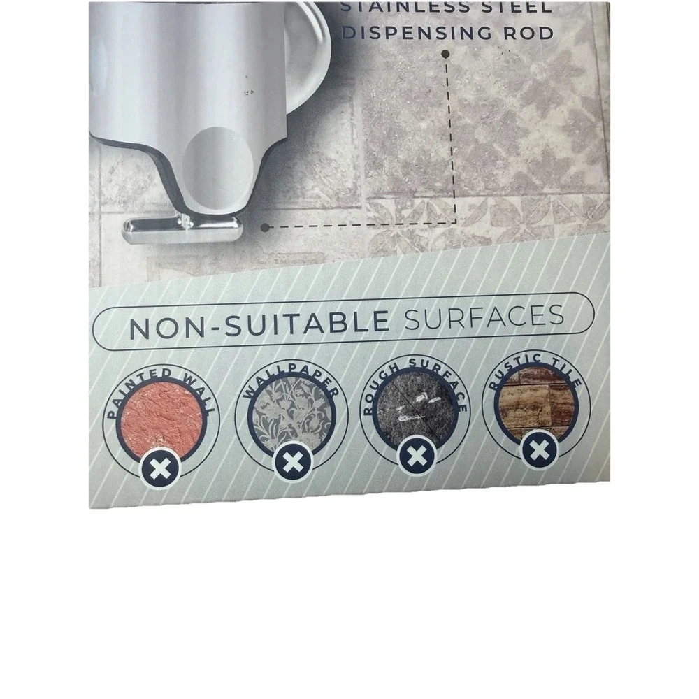 3 in 1 Soap, Shampoo & Conditioner Dispensers Triple Shower Wall Mount No Drill